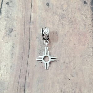 Zia symbol pendant (1 piece) - zia symbol jewelry, New Mexico jewelry, zia pendant, New Mexico pendant, zia symbol gift, New Mexico gift