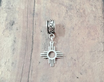 Zia Symbol Pendant: New Mexico Jewelry, Travel Charm