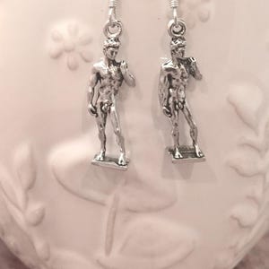 Statue of David earrings - Statue of David jewelry, Italy jewelry, Michelangelo jewelry, Statue of David gift, Italy earrings