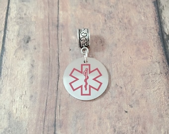 Medical Symbol Pendant: Paramedic Jewelry, EMT Charm