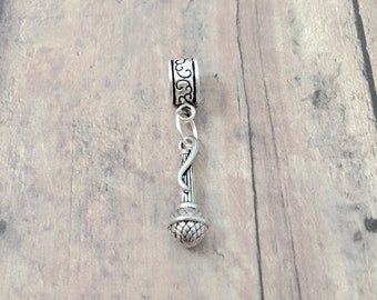 Microphone Pendant: Music Jewelry, Mic Charm