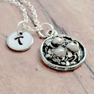 Spaghetti initial necklace - spaghetti jewelry, Italian food jewelry, pasta jewelry, spaghetti necklace, pasta necklace, spaghetti pendant