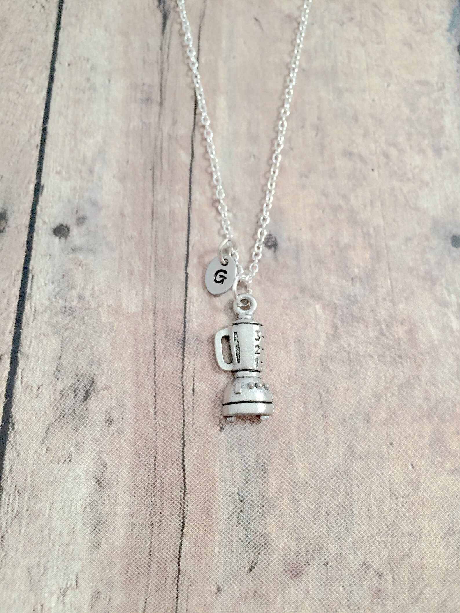 Blender Initial Necklace Blender Jewelry Bartender Jewelry Etsy