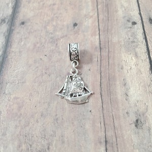 Pirate Ship Pendant: Nautical Jewelry Charm