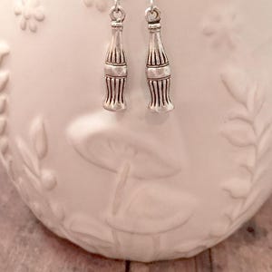 Soda bottle earrings - soda jewelry, drink jewelry, beverage jewelry, soda gift, bottle jewelry, drink earrings, beverage earrings