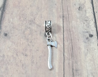 Axe pendant (1 piece) - silver axe charm, hatchet charm, lumberjack charm, ax charm, hatchet pendant, lumberjack pendant, axe gift, ax gift