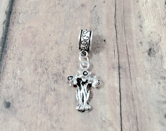 Daffodil Pendant: Flower Jewelry, Daffodil Bracelet Charm