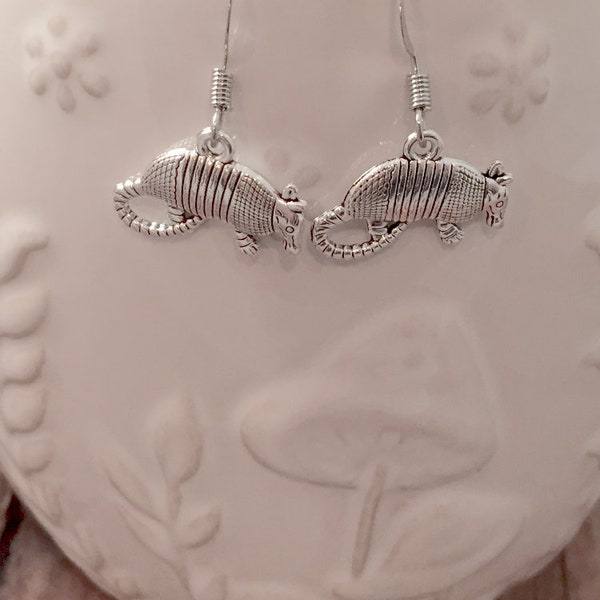 Armadillo earrings - armadillo jewelry, Texas jewelry, Austin jewelry, Texas earrings, armadillo gift