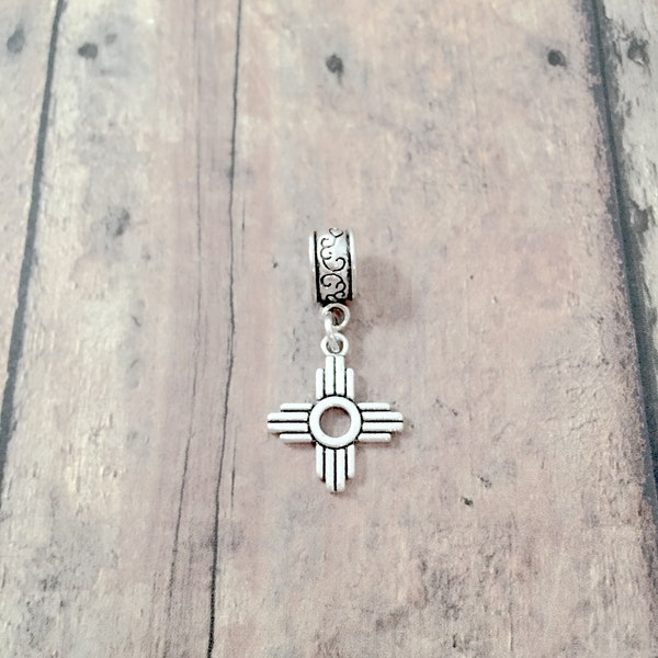 Zia symbol pendant (1 piece) - silver zia symbol charm, New Mexico charm, zia charm, New Mexico pendant, zia symbol gift, New Mexico gift