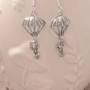 Parachutist Earrings: Paratrooper Jewelry, Parachute Earrings
