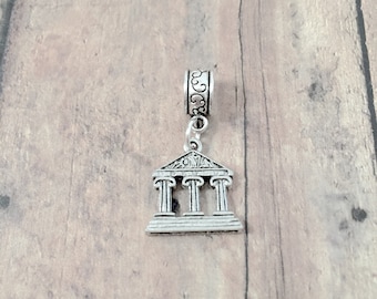 Parthenon pendant (1 piece) - silver Parthenon charm, Greece charm, ancient Greek charm, Parthenon pendant, Greece pendant, Parthenon gift