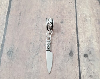 Chef Knife Pendant: Cooking Jewelry, Culinary School Charm