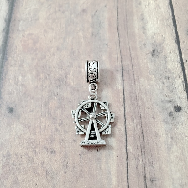 Ferris wheel pendant (1 piece) - silver ferris wheel charm, carnival charm, theme park charm, ferris wheel gift, carnival pendant, fair gift