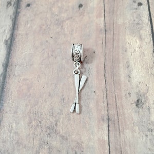 Oars pendant (1 piece) - oars jewelry, rowing jewelry, crew jewelry, sculling jewelry, rowing pendant, crew pendant, rowing gift, oars gift