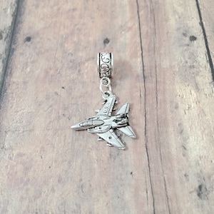 Fighter jet pendant (1 piece) - fighter jet jewelry, military jewelry, fighter jet gift, military plane pendant, jet plane pendant