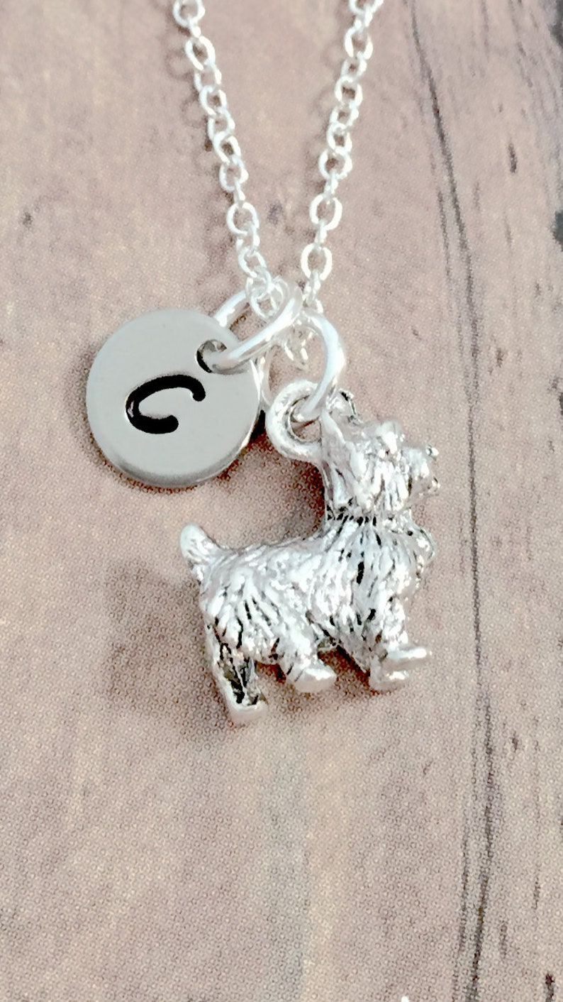 Cairn terrier initial necklace Cairn terrier jewelry dog Etsy