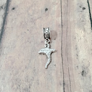 Tornado pendant (1 piece) - tornado jewelry, weather jewelry, storm chaser jewelry, tornado gift, weather pendant, storm chaser gift