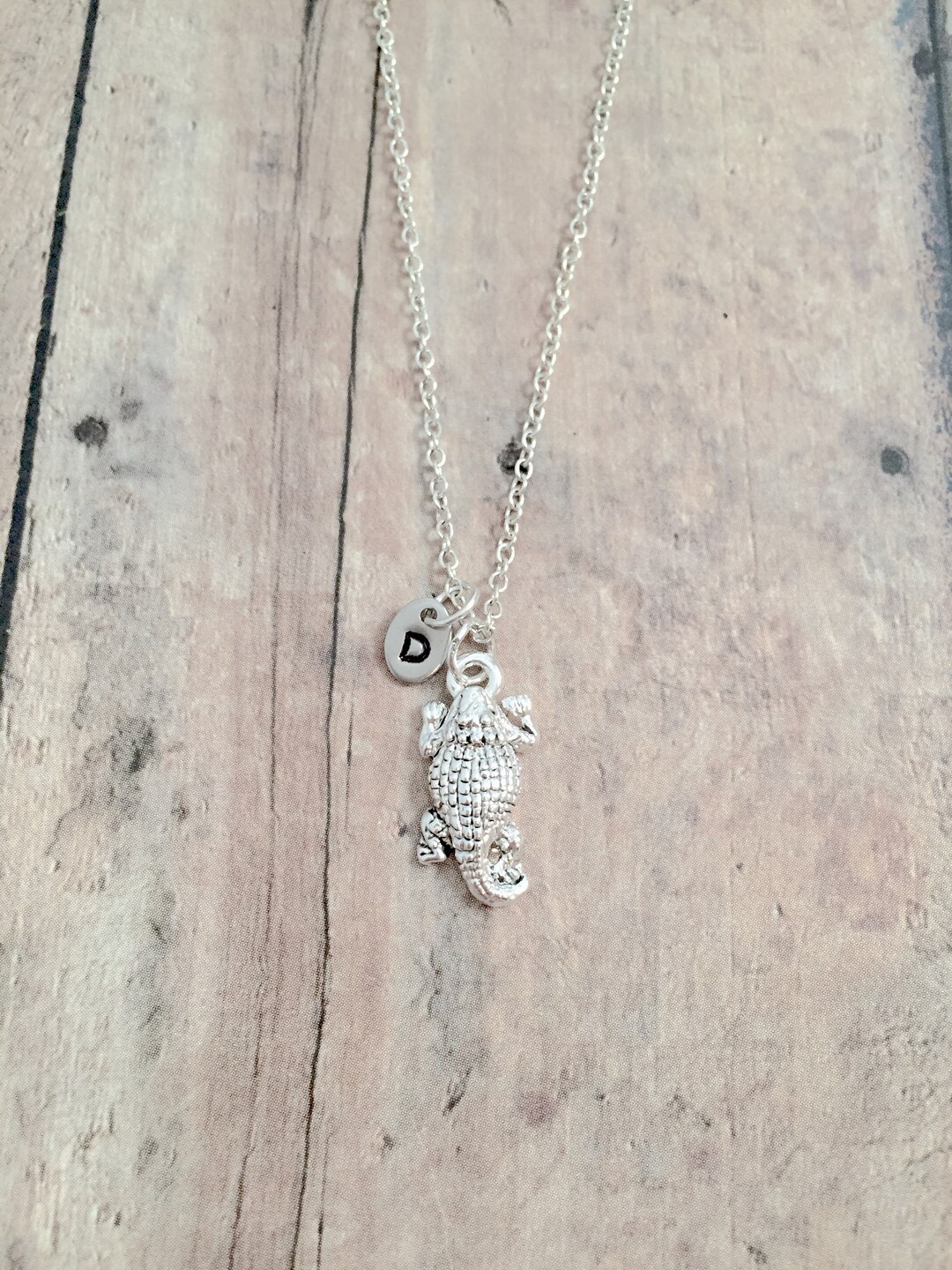 Horned frog initial necklace horned lizard jewelry horned Etsy Nederland