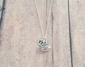 Rugby Ball Necklace: Sports Jewelry, Team Pendant