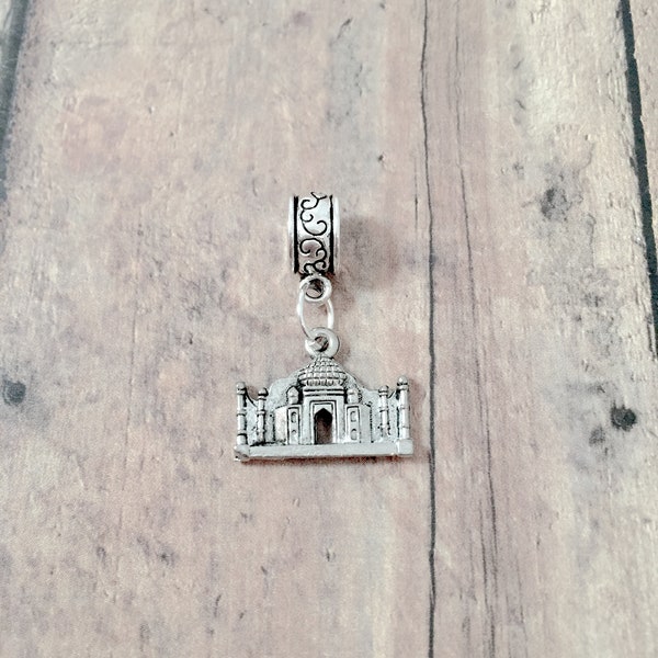 Taj Mahal pendant (1 piece) - silver Taj Mahal charm, India charm, world traveler charm, Taj Mahal gift, India pendant, India gift