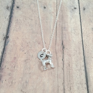 Jack Russell Terrier Necklace: Pewter Dog Charm, Initial Pendant