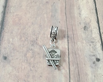 Chinese Takeout Container Pendant: Asian Food Jewelry Charm