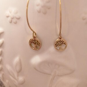 Gold Tree of Life Earrings: Nature Inspired Jewelry