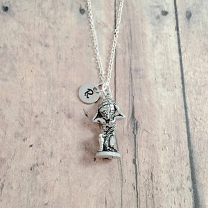 Atlas Initial Necklace: Greek Mythology Jewelry, Atlas Pendant
