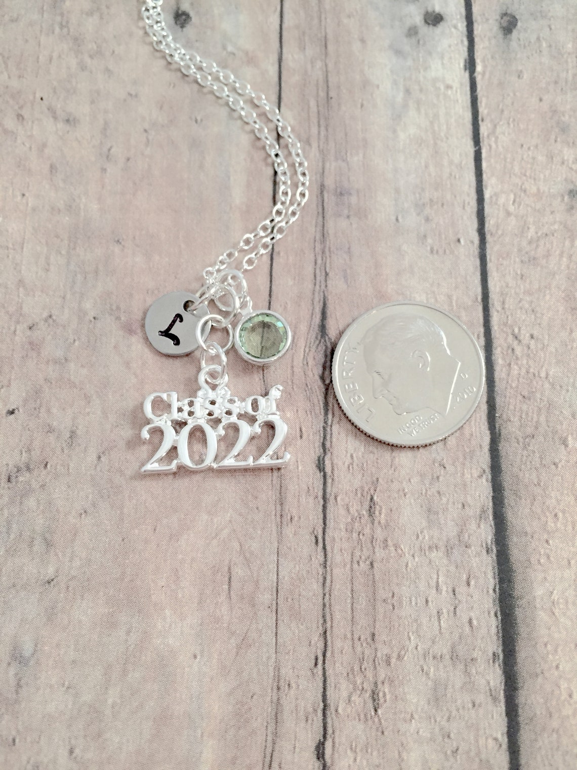 Class of 2022 Initial Necklace 2022 Jewelry 2022 Graduation Etsy