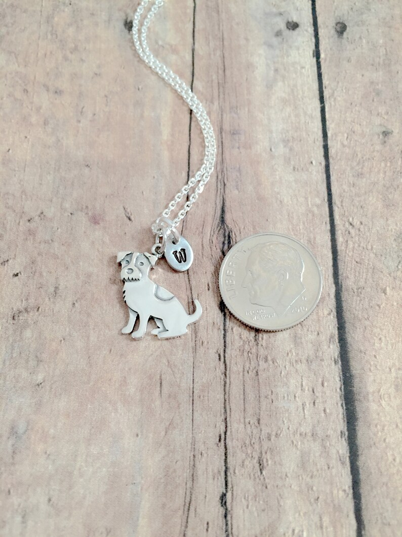 JRT gift Jack Russell necklace - Jack Russell jewelry sterling silver Jack Russell Terrier initial necklace JRT jewelry dog jewelry