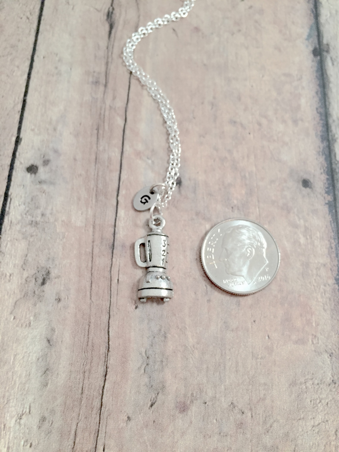 Blender Initial Necklace Blender Jewelry Bartender Jewelry Etsy