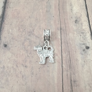 Labradoodle Pewter Pendant: Silver Plated Bail, Doodle Jewelry
