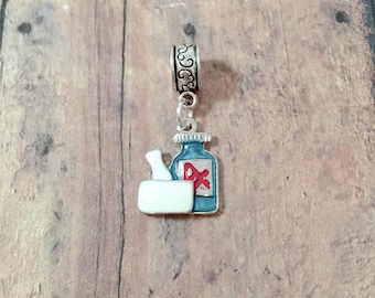 Pharmacist Pendant: Mortar and Pestle Jewelry, Pharmacy Charm