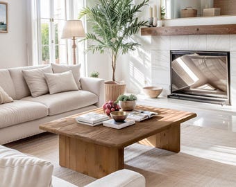 Rustic Coffee Table for Living Room, Handmade Reclaimed Wood, Barnwood Coffee Table, Rustic Natural Finish, Gift for Her/Woman