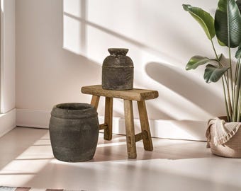 Handcrafted Rustic Barnwood Stool, Vintage Wooden Stool, Farmhouse Decor, Rustic Primitive Stool, Small Step Stool, Gift for Her/Woman