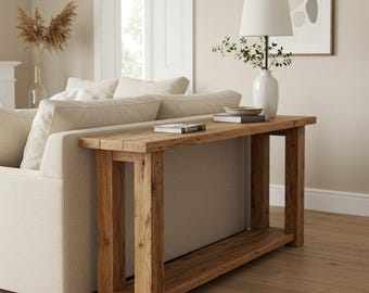 Rustic Console Table Behind Sofa, Reclaimed Wood Console Table Entryway Furniture, Custom Hallway Handmade Sofa Table, Narrow Console Table