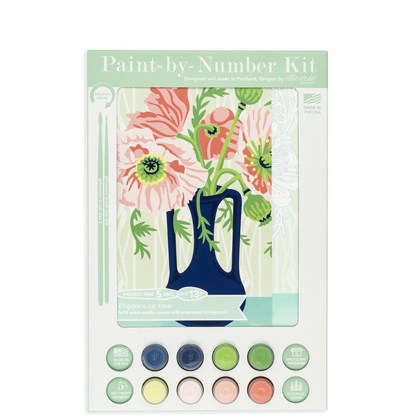 Poppies in a Vase Paint-by-Number Kit