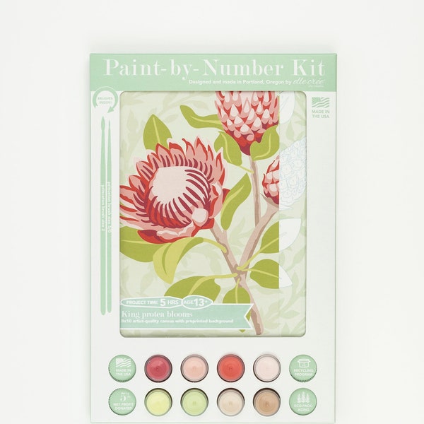 King Protea Blooms Paint-by-Number Kit