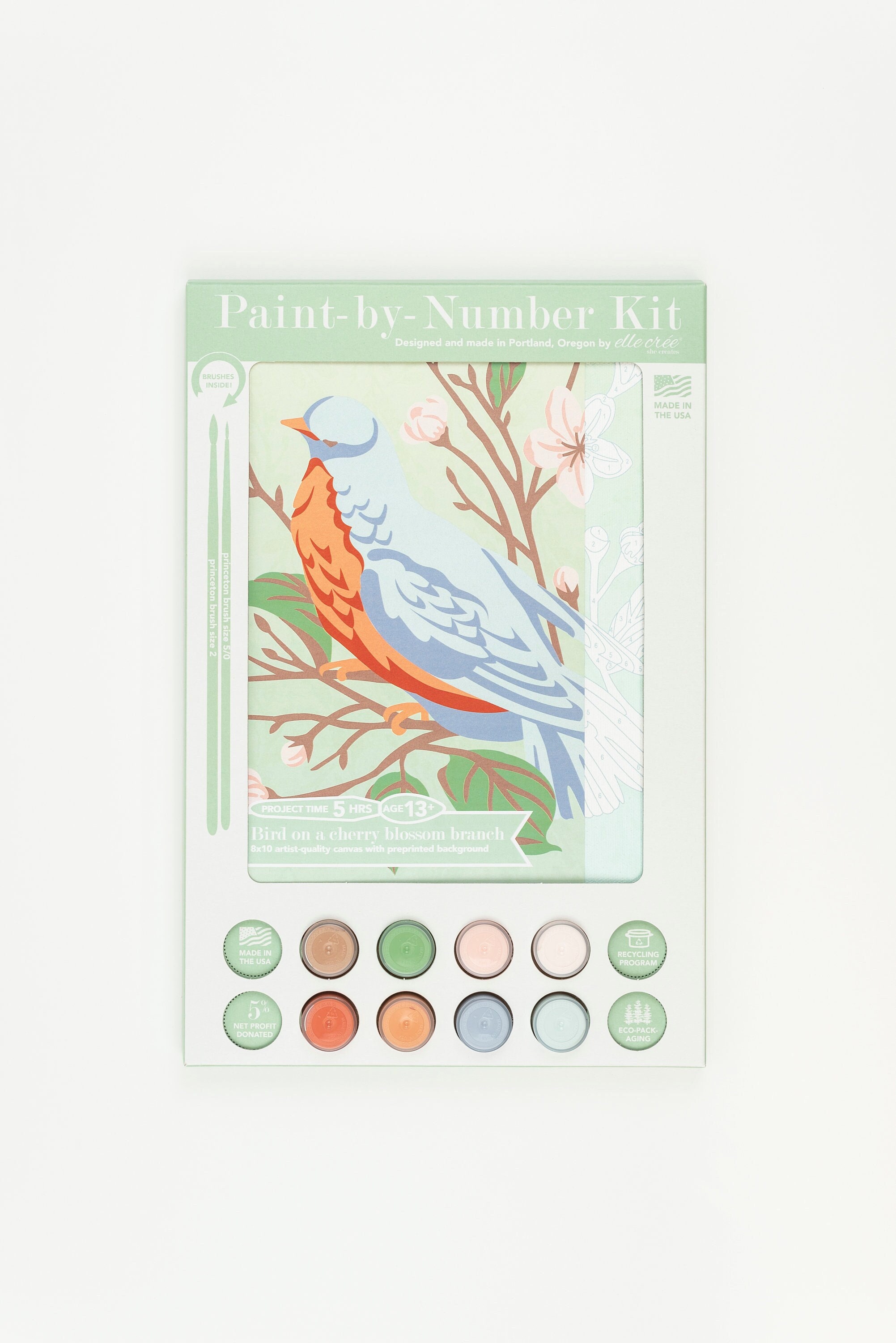 Round Paint by Number, Minimalist Paint Predrawn Canvas for Painting for  Adults, Paint by Numbers Kit With Round Frame Birds 