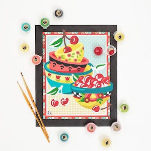 Mary&#39;s Cherries | Mary Engelbreit Paint-by-Number Kit