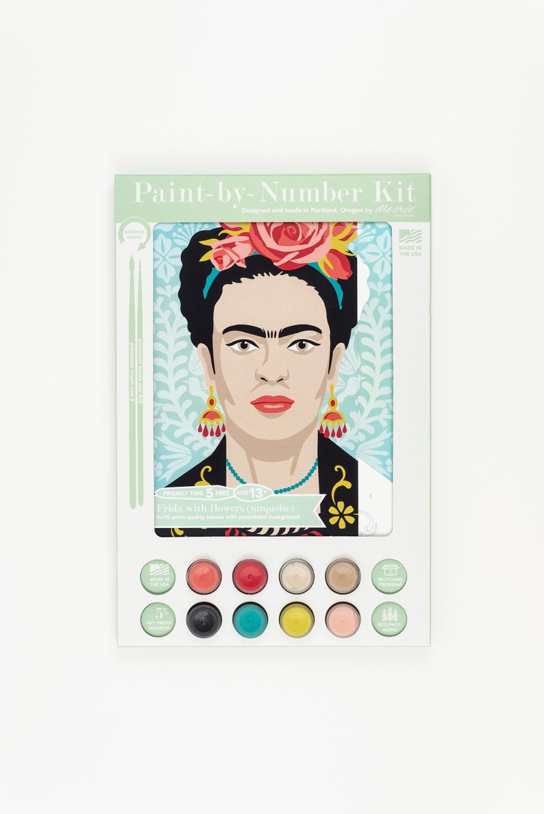 Frida Kahlo Paint-by-Number Kit 8x10 image 1