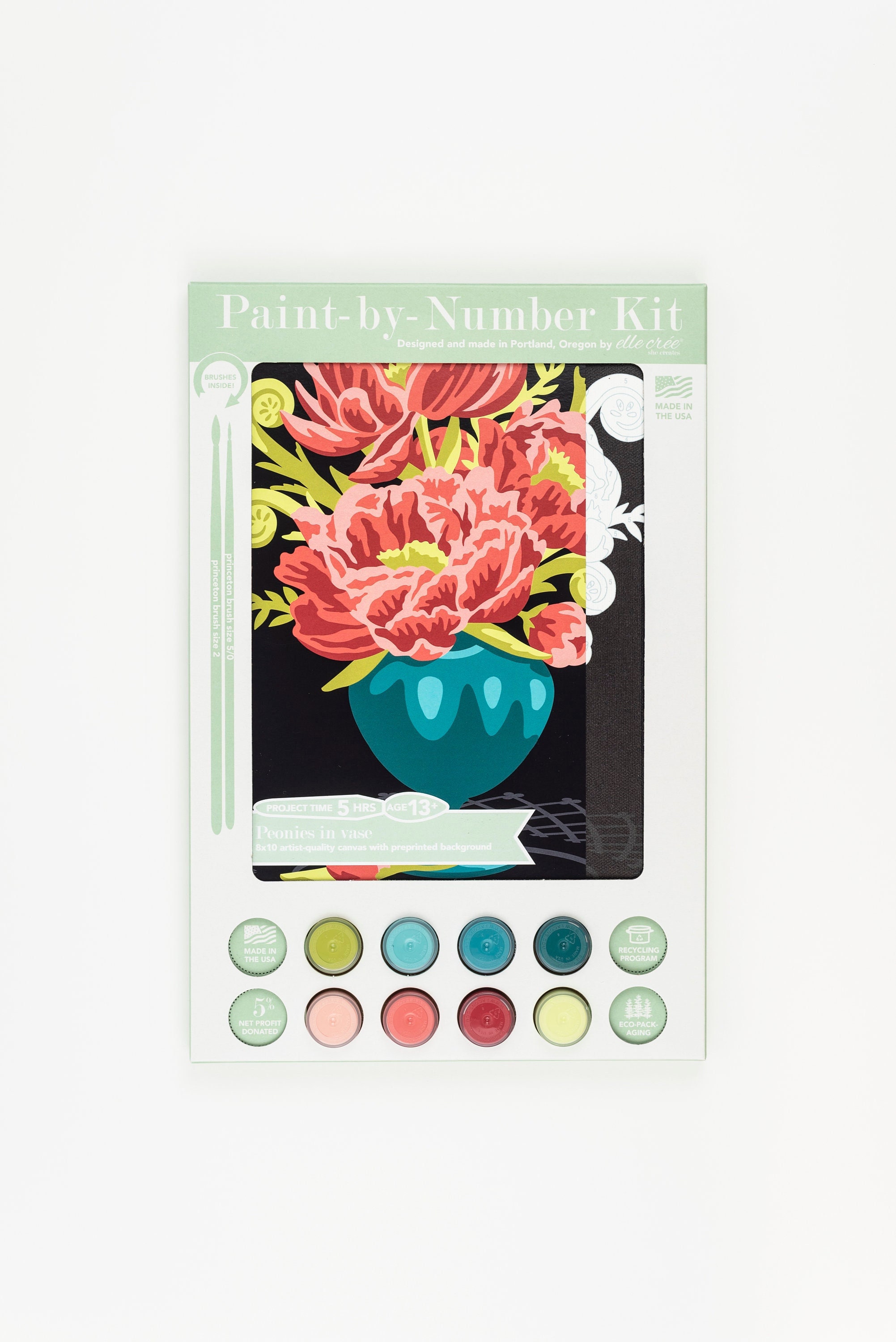 Mt. Hood with Fritillaria | Paint-by-Number Kit for Adults — Elle Crée (she  creates)