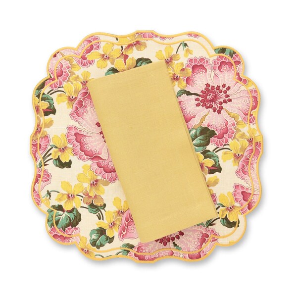 Red Floral Placemat Etsy