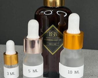 Aceite corporal artesanal de tamaño viaje Bell Air-Brown Sugar Babe 3ml 5ml Floral