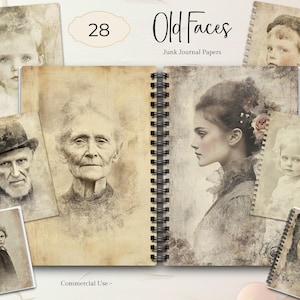 Junk Journal Digital Vintage Ephemera Old Photos and Portraits Printable Journaling Photographs Victorian Girls Cards and Cabinet Cards