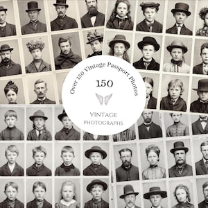 Vintage Photographs Junk Journal Digital Vintage Ephemera Over 150 Old Photos and Portraits Printable Journaling Photographs Passport Photos