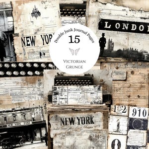 Industrial Grunge Printable Papers Junk Journal, Numbers, Steampunk Junk Journal Masculine Vintage Printable Collage Sheet Digital Download