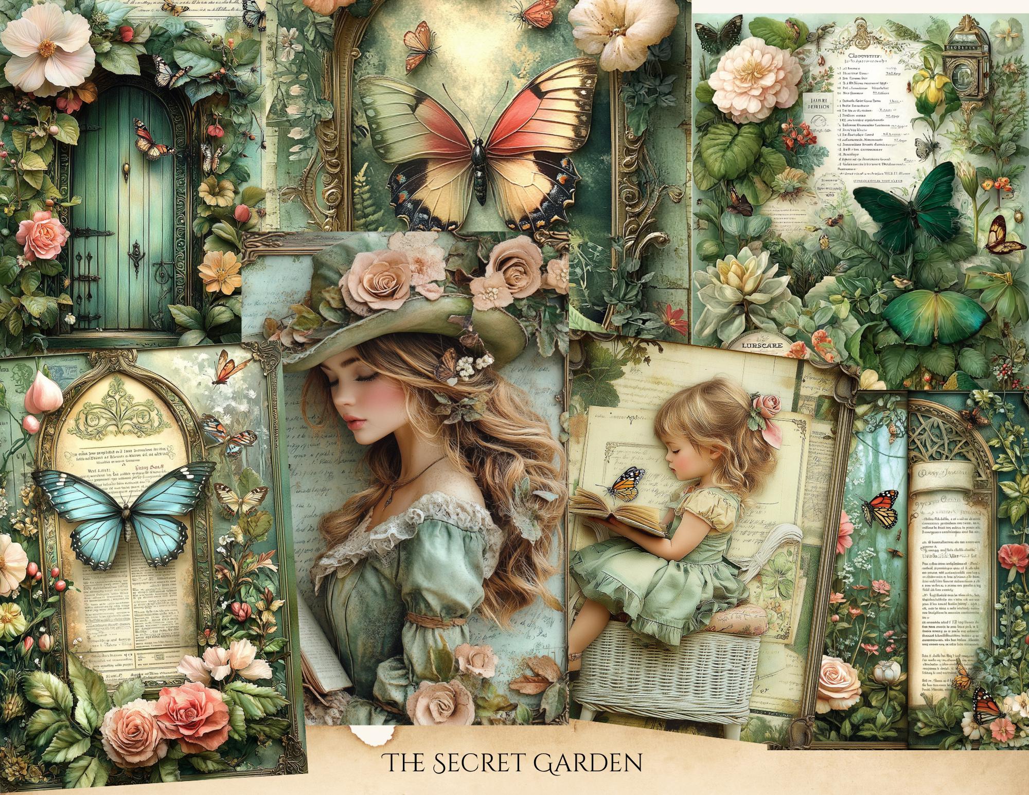 The Secret Garden Junk Journal Kit, Vintage Printable, Country Style ...