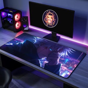 Popular Anime Desk Mat | 3 Variants - Wireless Charger, Non-LED & LED | Gamer Gift for All | Premium Game Mouse Pad | Mouse and Keyboard Mat