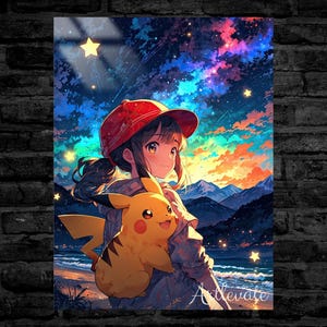Unique Game Metal Wall Art - Premium Pikachu Art, Modern Gaming Decor, Gift for Him, Gift for Her, Game Room Art, Pikachu Fan Decor